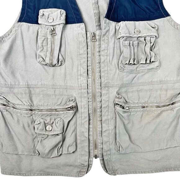 Vintage Bugle Boy Tactical Fishing Vest Size Large Men - Picture 2 of 5